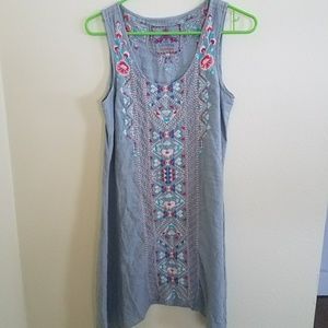 Gray Embroidered Dress/Tunic